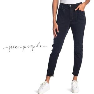 Free People We The Free Ivy Mid Rise Skinny Jeans - Dark Blue - Size 26